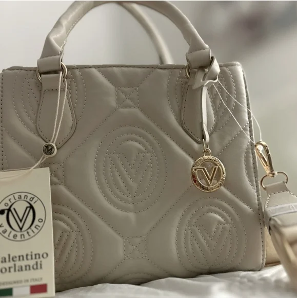 Valentino Orlandi Tote Bag Quilted Original V in luxurious bone NWT - Picture 3 of 8